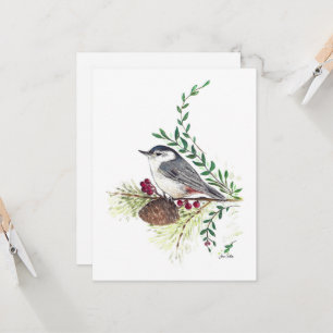 Beautiful Nuthatch Watercolor Note Card