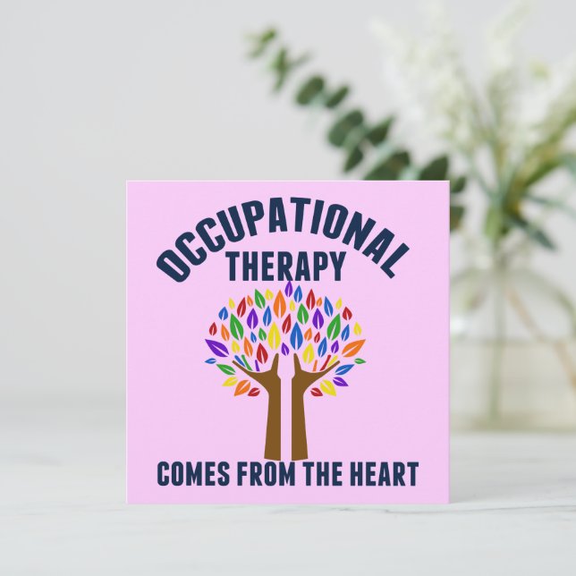 Beautiful Occupational Therapy Tree OT Quote Card (Standing Front)