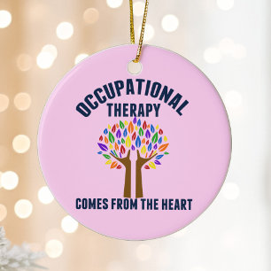 Beautiful Occupational Therapy Tree Quote Ceramic Tree Decoration