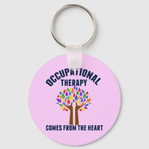 Beautiful Occupational Therapy Tree Quote Key Ring