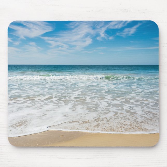 Beautiful ocean and beach scene mouse pad (Front)