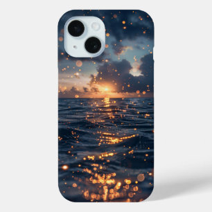 Beautiful Ocean at Sunset iPhone 15 Case