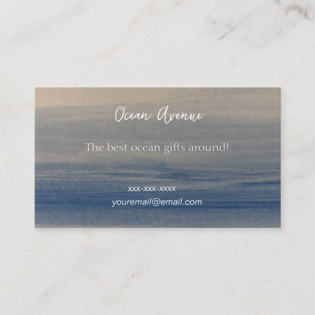 BEAUTIFUL OCEAN Business card (Front)