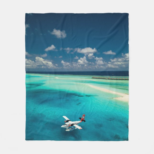 Beautiful Ocean Creatures Fleece Blanket (Front)