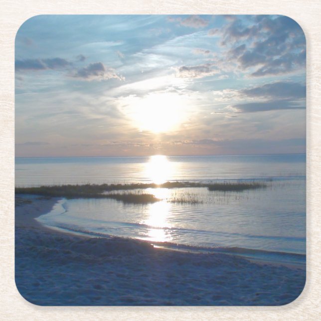 Beautiful Ocean Sunset Coaster (Front)