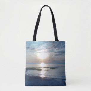 Beautiful Ocean Sunset Photo Tote Beach Bag