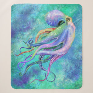 Beautiful Octopus Sherpa Blanket