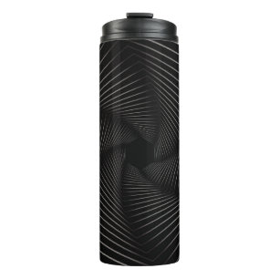 Beautiful of geometric line art abstract backgroun thermal tumbler