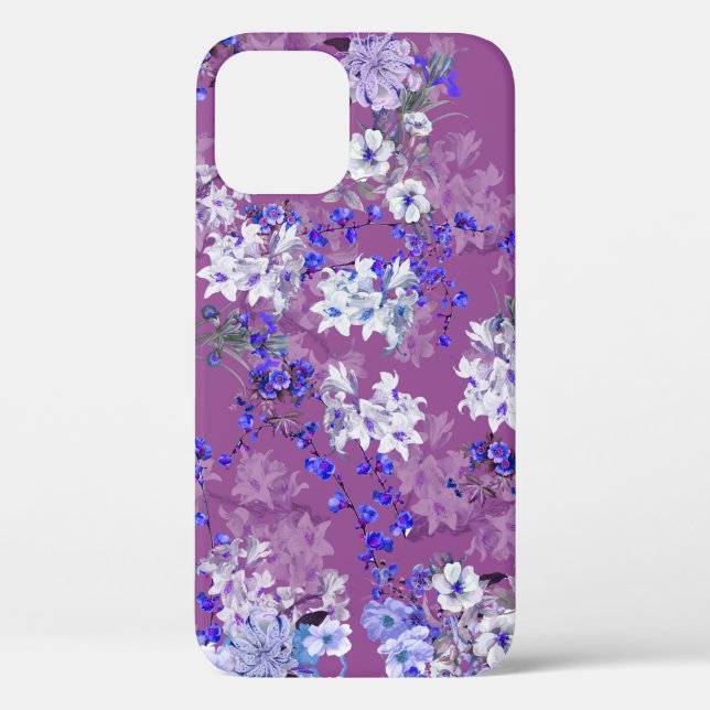 Beautiful Oil Painted Flowers and Branches Tiny Fl Case-Mate iPhone Case (Back)