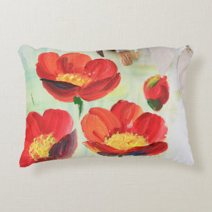 Beautiful oil painted picture with artist equipmen decorative cushion