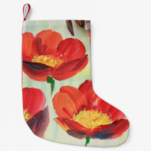 Beautiful oil painted picture with artist equipmen small christmas stocking
