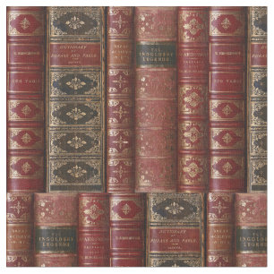 Beautiful Old Books  Fabric