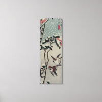 Beautiful Old Japanese Painting of Birds & Snow