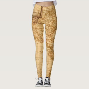 Beautiful old map leggings