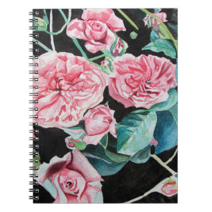 Beautiful Old Pink Roses Blank Notebook