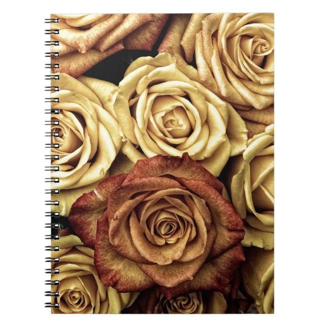 Beautiful Old Roses Spiral Notebook (Front)