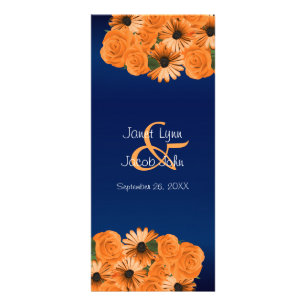 Beautiful Orange and Navy Blue - Program Rack Card