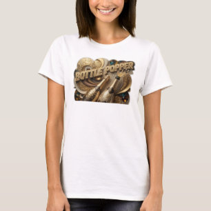Beautiful Orange BOTTLE POPPER 3D Text Art T-Shirt