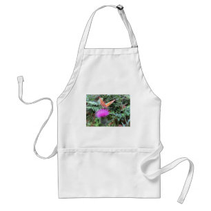 Beautiful Orange Butterfly on Thistle Flower Standard Apron