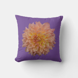Beautiful orange dahlia cushion