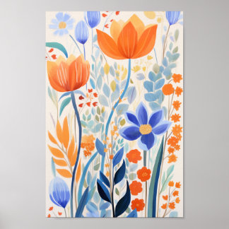 Beautiful Orange Flowers Poster
