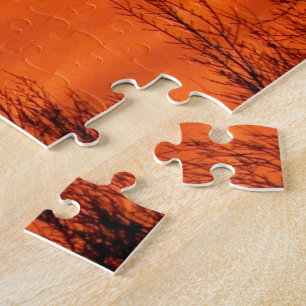 Beautiful Orange Sunrise in Kansas Jigsaw Puzzle