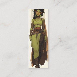 Beautiful Orc Girl Anime Mini Business Card