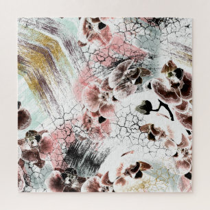 Beautiful orchid stylish floral jigsaw puzzle