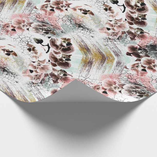 Beautiful orchid stylish wrapping paper (Corner)