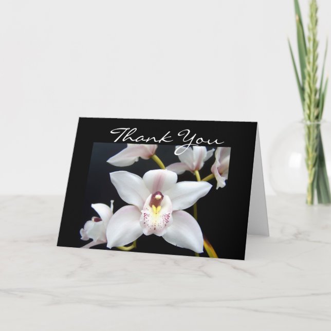Beautiful Orchid thank you Card (Front)