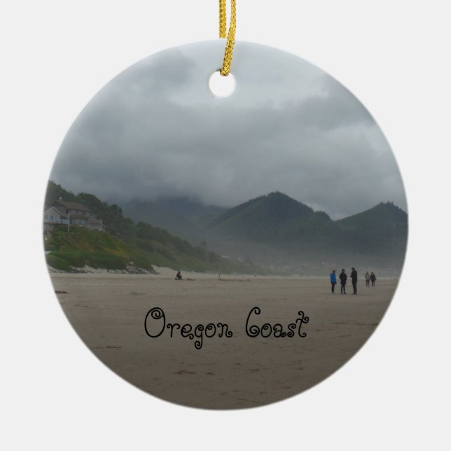 Beautiful Oregon Coast Cannon Beach Ornament (Front)