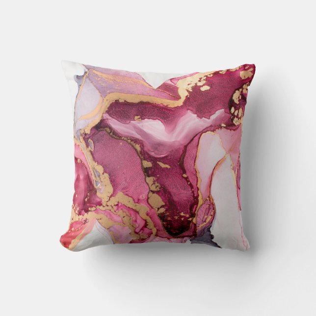 Beautiful oriental background. Fluid art, alcohol  Cushion (Front)