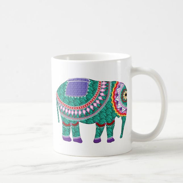 Beautiful Ornate Elephant Coffee Mug (Right)