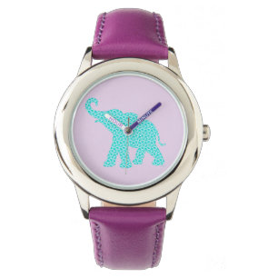 Beautiful Ornate Elephant purple Watch