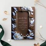 Beautiful Ornate Roses with Golden accent The Date Invitation<br><div class="desc">Elegant,  modern,  and delicate Beautiful Ornate Roses with Golden accent Save The Date wedding invitation that you can customise with your info to make it furthermore special. The romantic minimalist design features lovely and elegant calligraphy on a Beautiful background with a clean and simple look.</div>