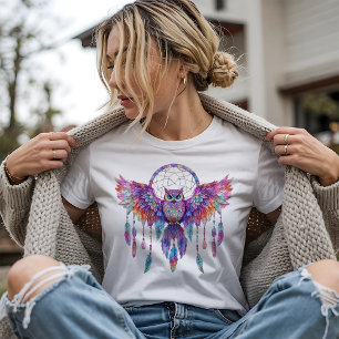 Beautiful Owl Dream Catcher T-Shirt