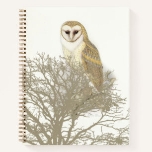 Beautiful Owl in Tree Spiral Notebook