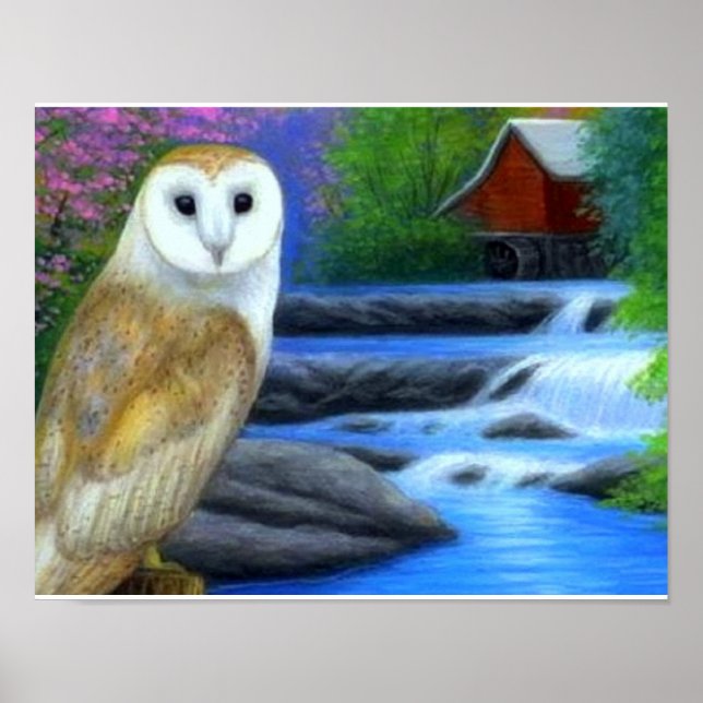 beautiful owl nature poster (Front)