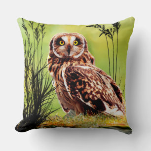 Beautiful Owl Throw Pillow