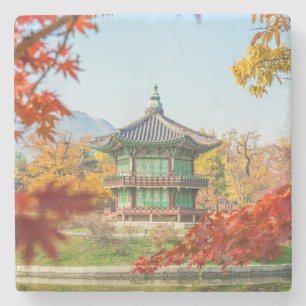 Beautiful Pagoda Gyeongbokgung Seoul Korea Stone Coaster