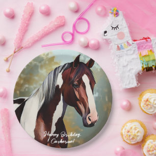 Beautiful Paint Horse Paper Plate