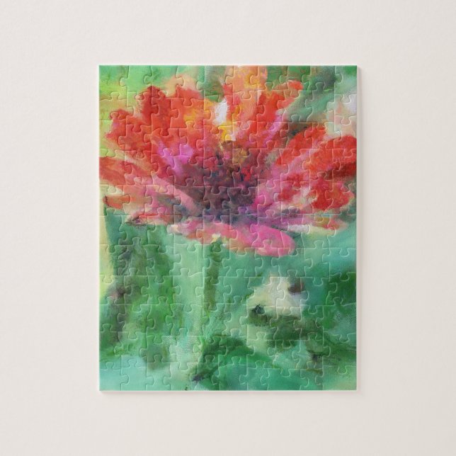 Beautiful Painted Flower Picture Puzzle (Vertical)