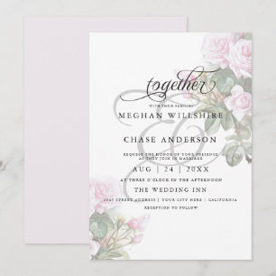 Beautiful Painted Pink Roses BarefootBride™ Invitation