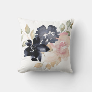 beautiful painted watercolor flowers scatter cushion