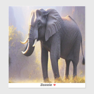 Beautiful Painting of an Elephant in its Nature