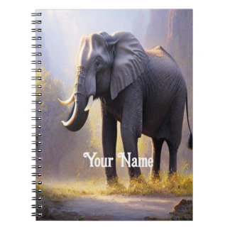 Beautiful Painting of an Elephant in its Nature Notebook