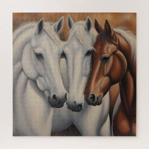 Beautiful painting of horses jigsaw puzzle