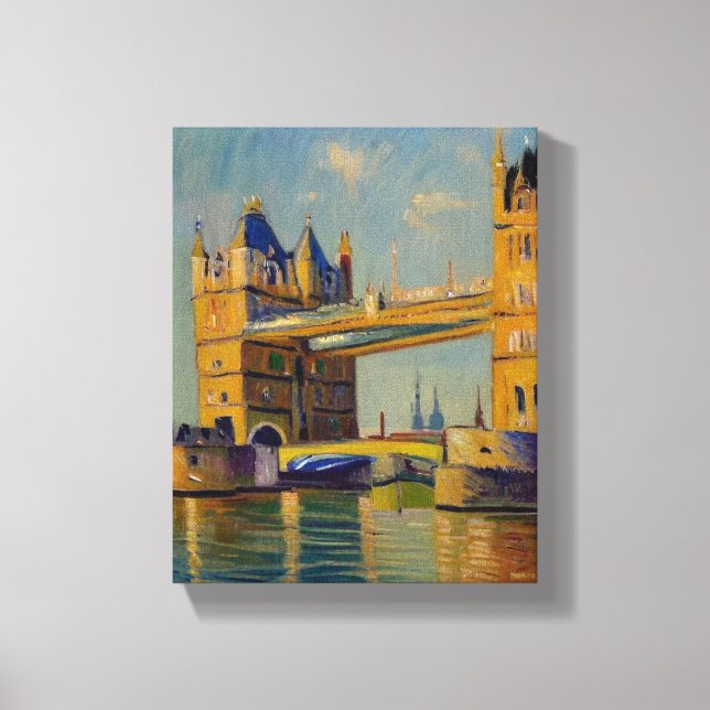 Beautiful painting of  london  Bridge  Canvas Print (Front)