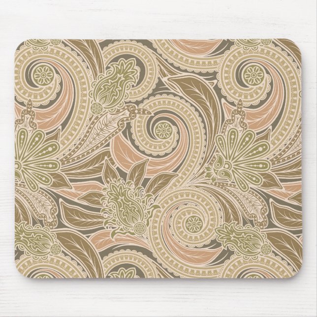 Beautiful paisley pattern mouse pad (Front)