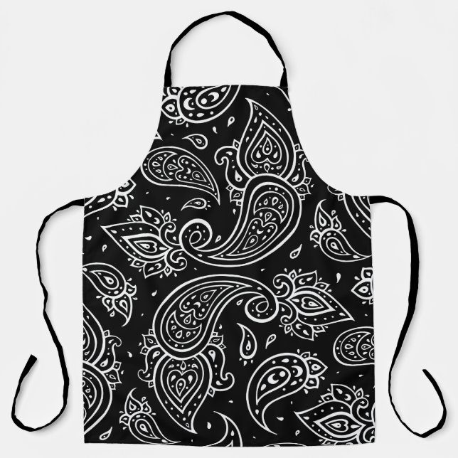 Beautiful paisley seamless pattern apron (Front)